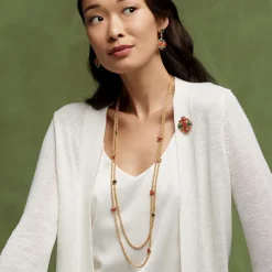 The Metropolitan Museum of Art Algerian Cluster Double-Strand Station Necklace And Drop Earrings Set Fashion