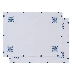 The Metropolitan Museum of Art Alnour Moroccan Motif Embroidered Placemat Set New