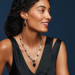 The Metropolitan Museum of Art American Deco Pendant Necklace And Long Pendant Earrings Set Online