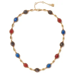 The Metropolitan Museum of Art Ancient Gems Multistone Statement Necklace And Triple-Drop Lapis Earrings Set Discount