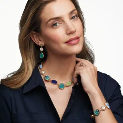 The Metropolitan Museum of Art Ancient Mixed Motifs Glass Statement Necklace Fashion