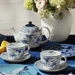 The Metropolitan Museum of Art Blue & White Cranes Teacup And Saucer Best
