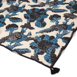 The Metropolitan Museum of Art Blue & White Stylized Birds Oversize Oblong Scarf Clearance