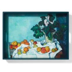 The Metropolitan Museum of Art Cezanne Apples And Primroses Rectangular Lacquer Tray Clearance