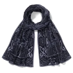The Metropolitan Museum of Art Chinese Phoenixes And Peonies Oblong Velvet Burnout Scarf Best