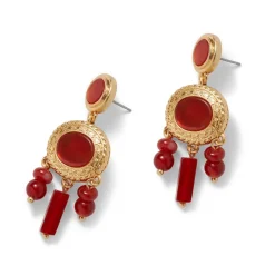 The Metropolitan Museum of Art Classical Carnelian Chandelier Earrings Outlet