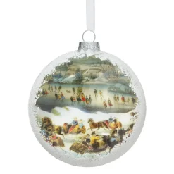 The Metropolitan Museum of Art Currier & Ives Central Park In Winter Glitter And Glass Disc Ornament Outlet