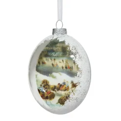 The Metropolitan Museum of Art Currier & Ives Central Park In Winter Glitter And Glass Disc Ornament Outlet