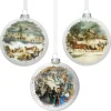 The Metropolitan Museum of Art Currier & Ives Snowscapes Glass Disc Ornament Set Clearance