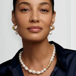 The Metropolitan Museum of Art Cypriot Twist Pearl Necklace And Triple-Hoop Earrings Set Outlet