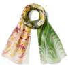 The Metropolitan Museum of Art Daisy Garden Marbled Paper Oblong Silk Scarf Clearance