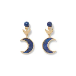 The Metropolitan Museum of Art Fatimid Lapis Crescent Drop Earrings New