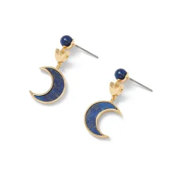 The Metropolitan Museum of Art Fatimid Lapis Crescent Drop Earrings New