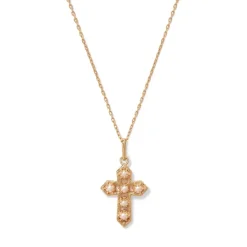 The Metropolitan Museum of Art Filipino Pearl Cross Pendant Necklace New