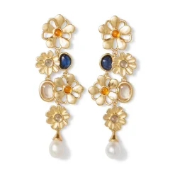 The Metropolitan Museum of Art Floral Cluster Statement Drop Earrings Fashion