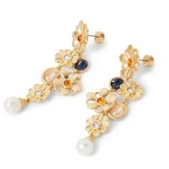 The Metropolitan Museum of Art Floral Cluster Statement Drop Earrings Fashion