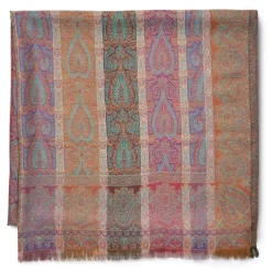 The Metropolitan Museum of Art French Paisley Striped Oversize Wool-Blend Shawl Best