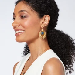 The Metropolitan Museum of Art Gilded Age Peacock Feather Large Drop Earrings Sale