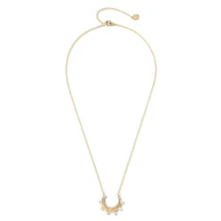 The Metropolitan Museum of Art Hammered Crescent Pearl Pendant Necklace Clearance