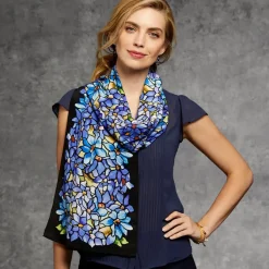 The Metropolitan Museum of Art Louis C. Tiffany Clematis Oblong Silk Scarf Online