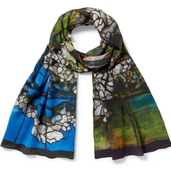 The Metropolitan Museum of Art Louis C. Tiffany Dogwood Oblong Silk Scarf Clearance