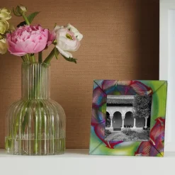 The Metropolitan Museum of Art Louis C. Tiffany Favrile Flower Square Glass Frame Outlet