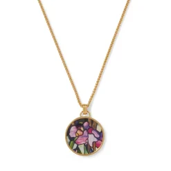The Metropolitan Museum of Art Magnolias And Irises Enamel Pendant Necklace Outlet