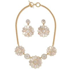 The Metropolitan Museum of Art Mother-Of-Pearl Mosaic Statement Necklace And Earrings Set Clearance