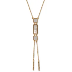 The Metropolitan Museum of Art Mother-Of-Pearl Tile Double Lariat Necklace Clearance