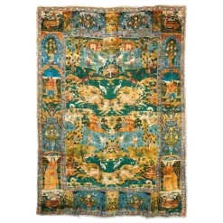 The Metropolitan Museum of Art Persian Pictorial Textile Oversize Oblong Scarf New