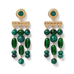 The Metropolitan Museum of Art Roman Malachite Chandelier Earrings Clearance