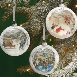 The Metropolitan Museum of Art Skating In Central Park Glass Disc Ornament Sale