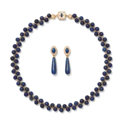 The Metropolitan Museum of Art Spanish Baldric Lapis Braided Necklace And Elongated Drop Earrings Set Best
