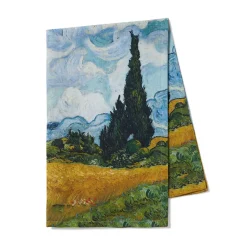 The Metropolitan Museum of Art Van Gogh Wheat Field With Cypresses Tea Towel Clearance