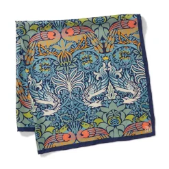 The Metropolitan Museum of Art William Morris Peacock And Dragon Square Silk Scarf Outlet